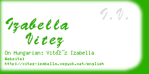 izabella vitez business card